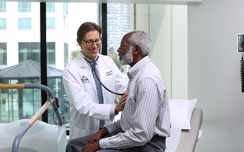 Doctor examining a patient