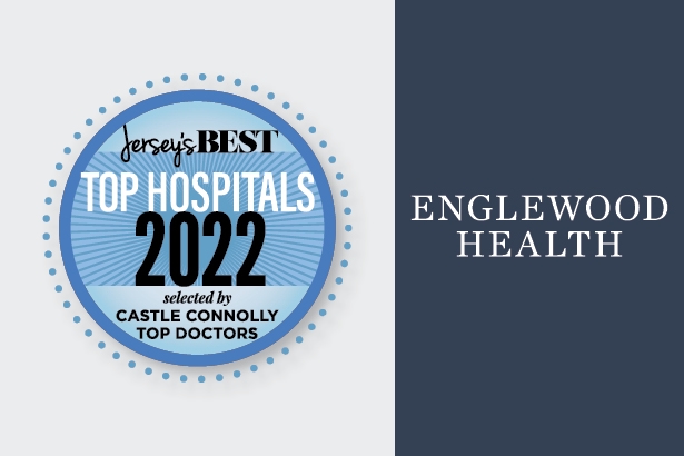 Jersey's Best Top Hospital 2022 award badge