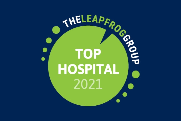 Leapfrog Top Hospital 2021 award badge