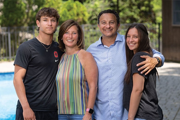 Tracy Fishel with her family