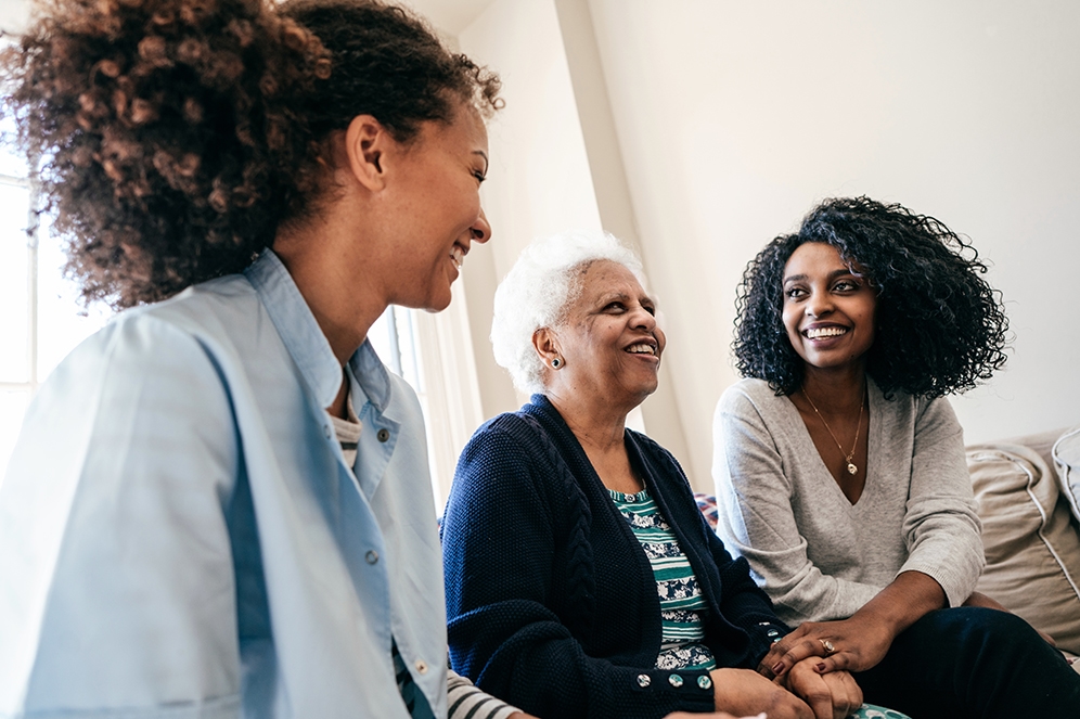 Three generations of women