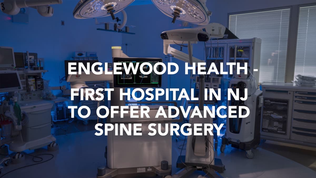 Play video now: Englewood Health Introduces Advanced Technology for Robot-Assisted Spine Surgery
