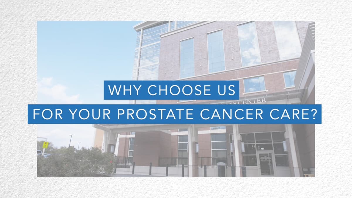 Play video now: Why Choose Englewood Health for Prostate Cancer